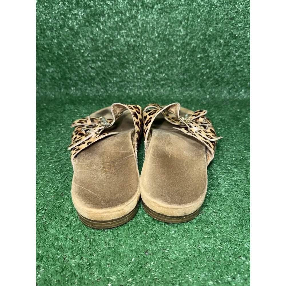 Vionic Sandals Womens Size 9.5 Leopard Print Slides Flip Flops Beach Orthopedic‎